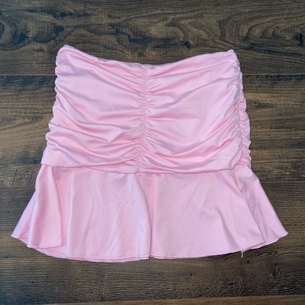Light pink mini skirt